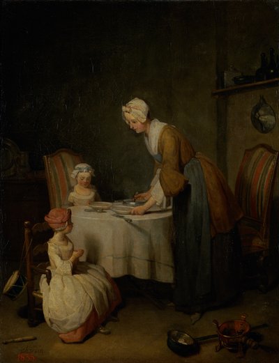 Gnade vor dem Mahl, 1744 von Jean Baptiste Simeon Chardin